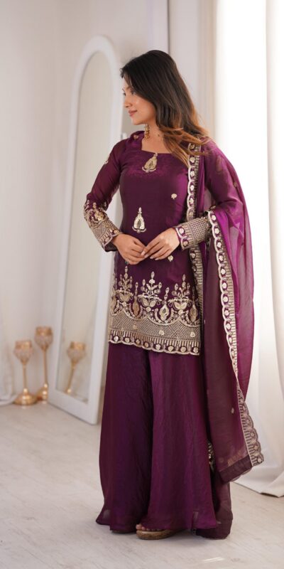 ZSR 3168 Wine Color Fendy Silk With Embroidery Work Salwar Suit. Get it for ₹2149. Delivery 4-6 Working Days. Online Shop now. | Jump Suits, Salwar suit, Casual Suits, Creative suits, Designer Suits, Palazzo Suits, Party Wear Suits, Patiala Suits, Straight Suits