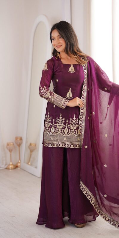 ZSR 3168 Wine Color Fendy Silk With Embroidery Work Salwar Suit. Get it for ₹2149. Delivery 4-6 Working Days. Online Shop now. | Jump Suits, Salwar suit, Casual Suits, Creative suits, Designer Suits, Palazzo Suits, Party Wear Suits, Patiala Suits, Straight Suits