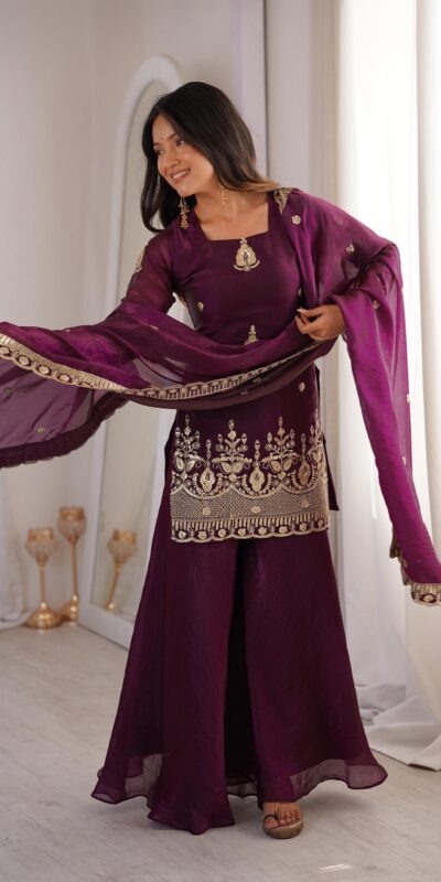 ZSR 3168 Wine Color Fendy Silk With Embroidery Work Salwar Suit. Get it for ₹2149. Delivery 4-6 Working Days. Online Shop now. | Jump Suits, Salwar suit, Casual Suits, Creative suits, Designer Suits, Palazzo Suits, Party Wear Suits, Patiala Suits, Straight Suits