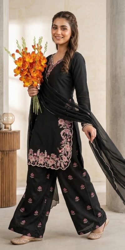 VLM 340 Black Franch Crape Salwar Suit Perfect for Wedding, Party, Sangeet, Makar Sankranti, Baby Shower . Grab it for ₹2099. Delivery 4-6 Working Days | Jump Suits, Salwar suit, Casual Suits, Creative suits, Designer Suits, Palazzo Suits, Party Wear Suits, Patiala Suits, Straight Suits