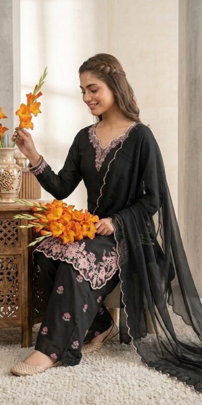 VLM 340 Black Franch Crape Salwar Suit Perfect for Wedding, Party, Sangeet, Makar Sankranti, Baby Shower . Grab it for ₹2099. Delivery 4-6 Working Days | Jump Suits, Salwar suit, Casual Suits, Creative suits, Designer Suits, Palazzo Suits, Party Wear Suits, Patiala Suits, Straight Suits