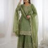 ZSR 3167 Green Fendy Silk Salwar Suitwith Embroidery Work & Lace Work. Now at just ₹2149. Delivery 4-6 Working Days. Shop now. | Jump Suits, Salwar suit, Casual Suits, Creative suits, Designer Suits, Palazzo Suits, Party Wear Suits, Patiala Suits, Straight Suits
