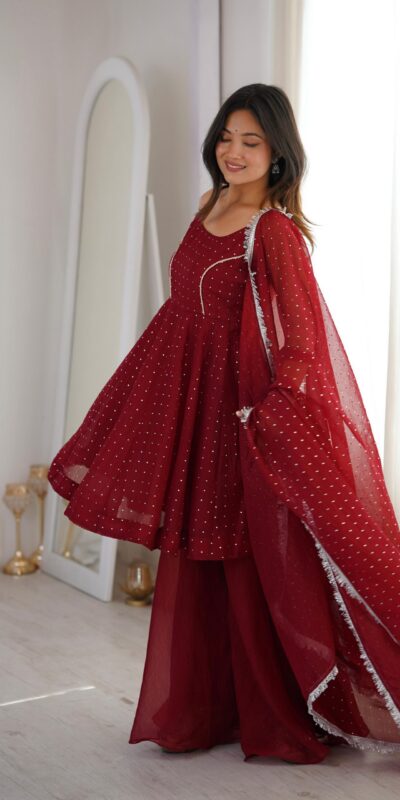 JF 046 Maroon Crunchy Silk Salwar Suit Perfect for Wedding, Party, Sangeet, Anniversary, Housewarming Introductory Price ₹2099. Delivery 4-6 | Jump Suits, Salwar suit, Casual Suits, Creative suits, Designer Suits, Palazzo Suits, Party Wear Suits, Patiala Suits, Straight Suits