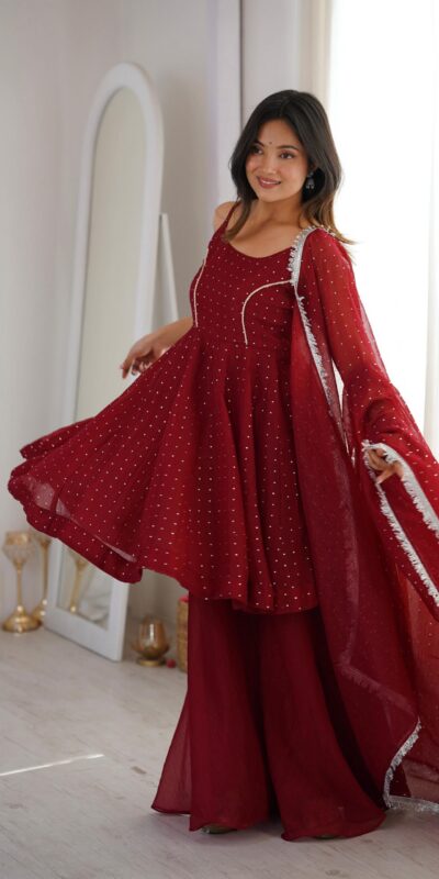 JF 046 Maroon Crunchy Silk Salwar Suit Perfect for Wedding, Party, Sangeet, Anniversary, Housewarming Introductory Price ₹2099. Delivery 4-6 | Jump Suits, Salwar suit, Casual Suits, Creative suits, Designer Suits, Palazzo Suits, Party Wear Suits, Patiala Suits, Straight Suits