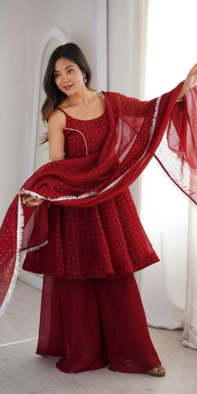 JF 046 Maroon Crunchy Silk Salwar Suit Perfect for Wedding, Party, Sangeet, Anniversary, Housewarming Introductory Price ₹2099. Delivery 4-6 | Jump Suits, Salwar suit, Casual Suits, Creative suits, Designer Suits, Palazzo Suits, Party Wear Suits, Patiala Suits, Straight Suits
