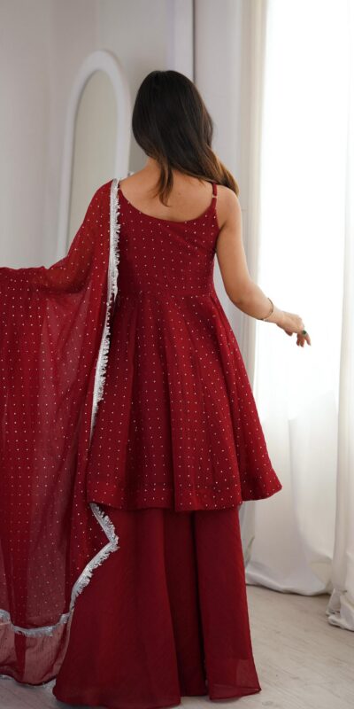 JF 046 Maroon Crunchy Silk Salwar Suit Perfect for Wedding, Party, Sangeet, Anniversary, Housewarming Introductory Price ₹2099. Delivery 4-6 | Jump Suits, Salwar suit, Casual Suits, Creative suits, Designer Suits, Palazzo Suits, Party Wear Suits, Patiala Suits, Straight Suits