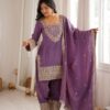 Super Onion Vichitra Silk Embroidery Work Salwar Suit
