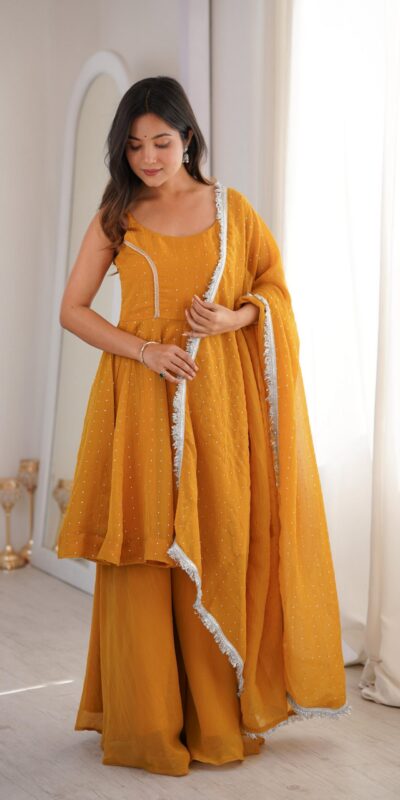 JF 046 Yellow Crunchy Silk Salwar Suit Perfect for Wedding, Party, Sangeet, Anniversary, Housewarming Introductory Price ₹2099. Delivery 4-6 | Jump Suits, Salwar suit, Casual Suits, Creative suits, Designer Suits, Palazzo Suits, Party Wear Suits, Patiala Suits, Straight Suits