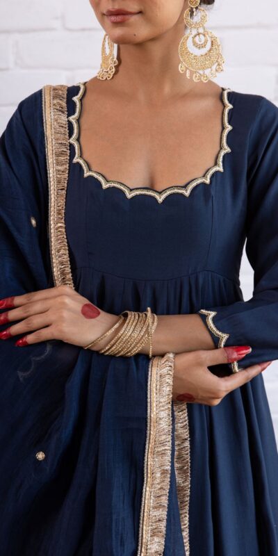 SRK 5324 Navy Blue Color Vichitra silk Gown with Bead Work & Lace Work. Now at just ₹1749. Delivery 4-6 Working Days. Shop now. | Gowns, Bollywood Gowns, Creative Gowns, Designer Gowns, Embroidered Gowns, Party Wear Gowns