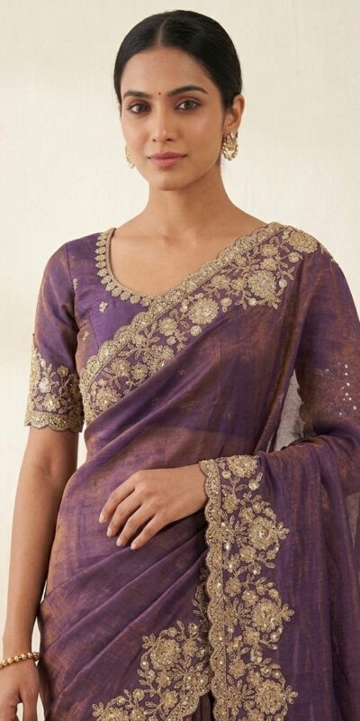 JR 670 Purple in Space Silk Embroidery Work & Zari Work Saree . Available at ₹1949 only. Delivery 4-6 Working Days. Shop now. | Sarees, Bollywood Sarees, Creative Sarees, Designer Sarees, Embroidered Sarees, Ethnic Saree, Modern Digital sarees, Party Wear Sarees