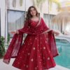 SRK 5351 Red Crunchy Silk Gown Perfect for Wedding, Party, Haldi, Anniversary, Holi – . Affordable Price ₹2149. Delivery 4-6 Working Days. Shop now. | Gowns, Bollywood Gowns, Creative Gowns, Designer Gowns, Embroidered Gowns, Party Wear Gowns