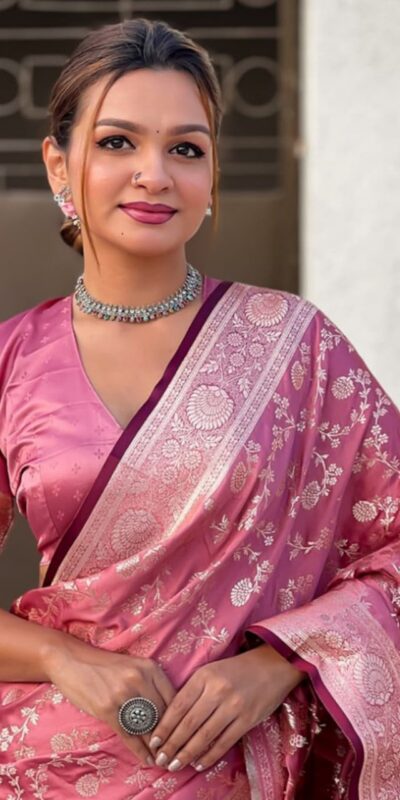 KPR 290 Peach in Soft Lichi Silk Jacquard Work Designer Work Saree . Exclusive Offer ₹1349. Delivery 4-6 Working Days. Shop now. | Sarees, Bollywood Sarees, Creative Sarees, Designer Sarees, Embroidered Sarees, Ethnic Saree, Modern Digital sarees, Party Wear Sarees