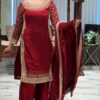 ZB 5056 Red in Color Natural Crepe Embroidery Work Salwar Suit . Wedding, Party, Festive, Events, Get it for ₹2199. Delivery 4-6 Working Days. Shop now. | Jump Suits, Salwar suit, Casual Suits, Creative suits, Designer Suits, Palazzo Suits, Party Wear Suits, Patiala Suits, Straight Suits