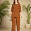 DIVA 158 Rust Viscose Rayon Kurti with Embroidery Work & Mirror Work. Wedding, Party, Festive Grab it for ₹1749. Delivery 4-6 Working Days. Shop now. | Kurti, Bollywood Kurti, Creative Kurtis, Designer Kurti, Party Wear Kurti, Selfie Kurti