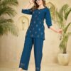 DIVA 158 Teal Viscose Rayon Kurti with Embroidery Work & Mirror Work. Wedding, Party, Festive Grab it for ₹1749. Delivery 4-6 Working Days. Shop now. | Kurti, Bollywood Kurti, Creative Kurtis, Designer Kurti, Party Wear Kurti, Selfie Kurti