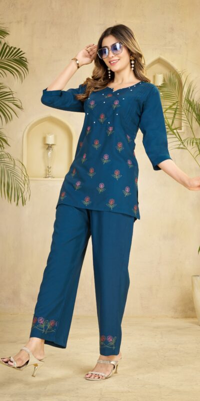 DIVA 158 Teal Viscose Rayon Kurti with Embroidery Work & Mirror Work. Wedding, Party, Festive Grab it for ₹1749. Delivery 4-6 Working Days. Shop now. | Kurti, Bollywood Kurti, Creative Kurtis, Designer Kurti, Party Wear Kurti, Selfie Kurti