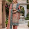 Cool Peach Fox Georgette Embroidery Work Salwar Suit
