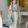Stylist Blue Crape Silk Sequins Work Dhoti Suit