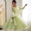 Super Pista Blooming Faux Embroidery Work Gown