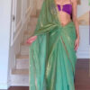 Superb Sea Green Fendy Silk Sequins Work Saree