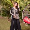 Aglow Black Faux Georgette Embroidery Work Salwar Suit