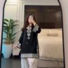 Aglow Black Natural Crep Silk Embroider Work Salwar Suit