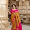 KPR 287 Mustered Color Yellow Soft Lichi Silk Saree with Jacquard Work. Best Price ₹1449. Delivery 4-6 Working Days. Shop now. | Sarees, Bollywood Sarees, Creative Sarees, Designer Sarees, Embroidered Sarees, Ethnic Saree, Modern Digital sarees, Party Wear Sarees