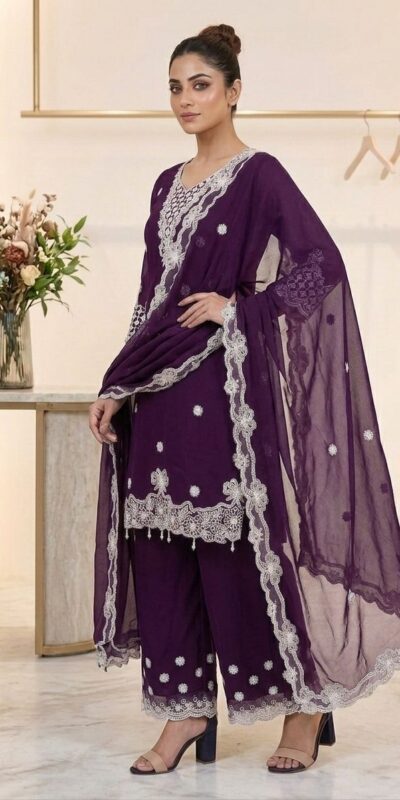 LG 2119 Wine in Georgette Work Embroidery Work & Sequins Work Salwar Suit . Grab it for ₹1999. Delivery 4-6 Working Days. Shop now. | Jump Suits, Salwar suit, Casual Suits, Creative suits, Designer Suits, Palazzo Suits, Party Wear Suits, Patiala Suits, Straight Suits