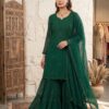 BE 456 Green Georgette Gown Perfect for Wedding, Party, Makar Sankranti, Karwa Chauth, Ethnic Day – . Now at just ₹2049. Delivery 4-6 Working D | Jump Suits, Salwar suit, Casual Suits, Creative suits, Designer Suits, Palazzo Suits, Party Wear Suits, Patiala Suits, Straight Suits