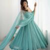 KB 287 Sky Blue Crunchy Silk Salwar Suit Perfect for Wedding, Party, Onam, Housewarming, Karwa Chauth – . Get it for ₹1999. Delivery 4-6 Working Days. | Anarkali Suits, Bollywood Anarkali, Creative-Anarkali, Designer Anarkali, Embroidered Anarkali, Party Wear Anarkali