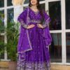 SP 12 Purple in American Silk Sequins Work & Thread Embroidery Gown . Introductory Price ₹2399. Delivery 4-6 Working Days. Shop now. | Gowns, Bollywood Gowns, Creative Gowns, Designer Gowns, Embroidered Gowns, Party Wear Gowns