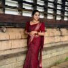 KPR 264 Maroon Soft Lichi Silk Saree with Lace Work & Lace Border. Introductory Price ₹1349. Delivery 4-6 Working Days. Shop now. | Sarees, Bollywood Sarees, Creative Sarees, Designer Sarees, Embroidered Sarees, Ethnic Saree, Modern Digital sarees, Party Wear Sarees