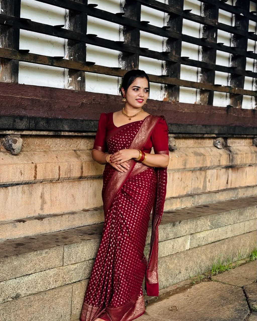 KPR 264 Maroon Soft Lichi Silk Saree with Lace Work & Lace Border. Introductory Price ₹1349. Delivery 4-6 Working Days. Shop now. | Sarees, Bollywood Sarees, Creative Sarees, Designer Sarees, Embroidered Sarees, Ethnic Saree, Modern Digital sarees, Party Wear Sarees