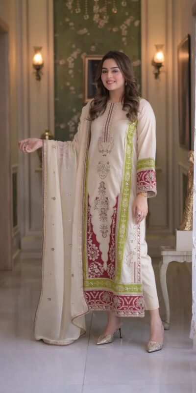 AD 238 Cream Roman Silk Salwar Suit Perfect for Wedding, Party, Lohri, Onam, Reception – . Grab it for ₹2399. Delivery 4-6 Working Days. Shop now. | Jump Suits, Salwar suit, Casual Suits, Creative suits, Designer Suits, Palazzo Suits, Party Wear Suits, Patiala Suits, Straight Suits