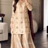Classic Cream Natural Crap Moti Embroidery Work Salwar Suit