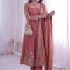 ZB 5073 Peach Fendy Silk Gown Perfect for Wedding, Party, Baisakhi, Traditional Day, Makar Sankranti – Introductory Price ₹2049. Delivery 4-6 Working Days. | Gowns, Bollywood Gowns, Creative Gowns, Designer Gowns, Embroidered Gowns, Party Wear Gowns