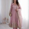 ZB 5073 Pink Fendy Silk Gown Perfect for Wedding, Party, Baisakhi, Traditional Day, Makar Sankranti – . Introductory Price ₹2049. Delivery 4-6 Working Days. | Gowns, Bollywood Gowns, Creative Gowns, Designer Gowns, Embroidered Gowns, Party Wear Gowns