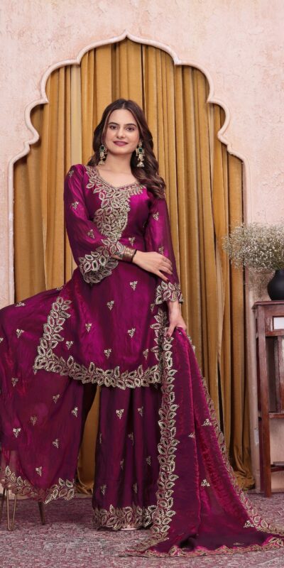 FE  141 Wine Fendy Silk Salwar Suit with Mirror Work & Embroidery Work. Best Price ₹2449. Delivery 4-6 Working Days. Shop now. | Jump Suits, Salwar suit, Casual Suits, Creative suits, Designer Suits, Palazzo Suits, Party Wear Suits, Patiala Suits, Straight Suits