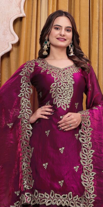FE  141 Wine Fendy Silk Salwar Suit with Mirror Work & Embroidery Work. Best Price ₹2449. Delivery 4-6 Working Days. Shop now. | Jump Suits, Salwar suit, Casual Suits, Creative suits, Designer Suits, Palazzo Suits, Party Wear Suits, Patiala Suits, Straight Suits