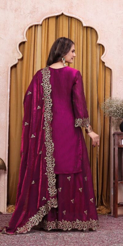 FE  141 Wine Fendy Silk Salwar Suit with Mirror Work & Embroidery Work. Best Price ₹2449. Delivery 4-6 Working Days. Shop now. | Jump Suits, Salwar suit, Casual Suits, Creative suits, Designer Suits, Palazzo Suits, Party Wear Suits, Patiala Suits, Straight Suits