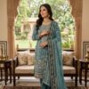 ZSR 3175 Blue Fox Georgette Salwar Suit with Embroidery Work & Sequins Work. Grab it for ₹2399. Delivery 4-6 Working Days. Shop now. | Jump Suits, Salwar suit, Casual Suits, Creative suits, Designer Suits, Palazzo Suits, Party Wear Suits, Patiala Suits, Straight Suits