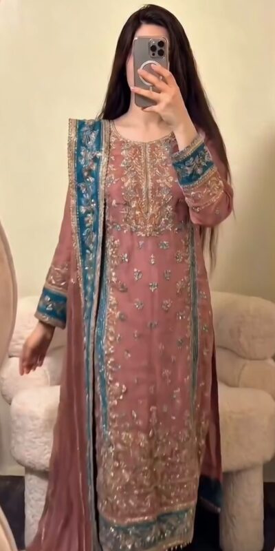 ZSR 3175 Peach Fox Georgette Salwar Suit with Embroidery Work & Sequins Work. Grab it for ₹2399. Delivery 4-6 Working Days. Shop now. | Jump Suits, Salwar suit, Casual Suits, Creative suits, Designer Suits, Palazzo Suits, Party Wear Suits, Patiala Suits, Straight Suits