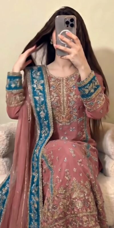 ZSR 3175 Peach Fox Georgette Salwar Suit with Embroidery Work & Sequins Work. Grab it for ₹2399. Delivery 4-6 Working Days. Shop now. | Jump Suits, Salwar suit, Casual Suits, Creative suits, Designer Suits, Palazzo Suits, Party Wear Suits, Patiala Suits, Straight Suits