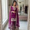 WW 1250 Wine Faux Georgette With 5 mm Sequence Work Salwar Suit Wedding, Party, Festive, Events Etc. Expected Delivery 4-6 Working Days @2399/- | Jump Suits, Salwar suit, Casual Suits, Creative suits, Designer Suits, Palazzo Suits, Party Wear Suits, Patiala Suits, Straight Suits