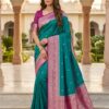 MB 6079 Firozi Soft Banarasi Silk Saree with Zari Work & Moti Work. Introductory Price ₹1949. Delivery 4-6 Working Days. Shop now. | Sarees, Bollywood Sarees, Creative Sarees, Designer Sarees, Embroidered Sarees, Ethnic Saree, Modern Digital sarees, Party Wear Sarees