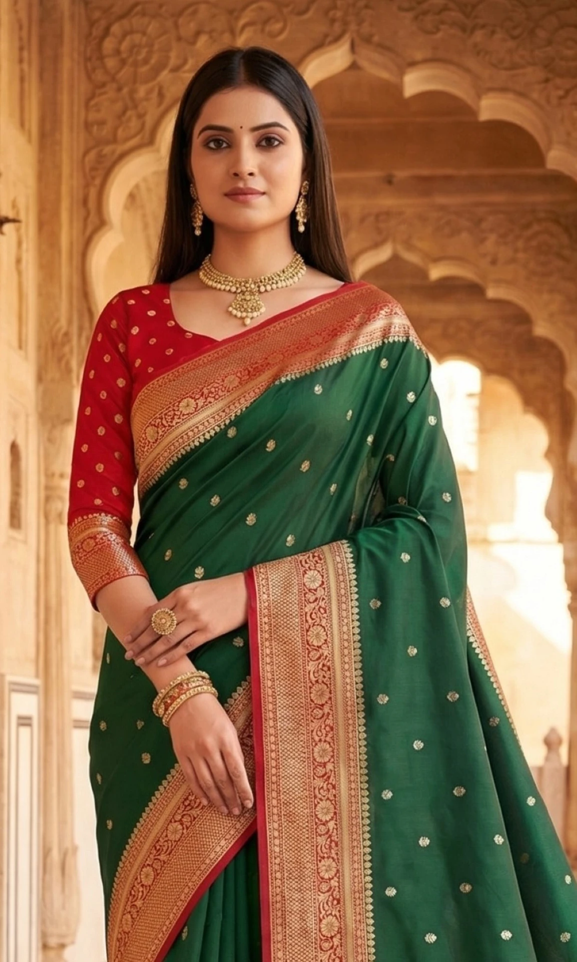 MB 6079 Green Soft Banarasi Silk Saree with Zari Work & Moti Work. Introductory Price ₹1949. Delivery 4-6 Working Days. Shop now. | Sarees, Bollywood Sarees, Creative Sarees, Designer Sarees, Embroidered Sarees, Ethnic Saree, Modern Digital sarees, Party Wear Sarees
