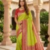 MB 6079 Parrot Green Soft Banarasi Silk Saree with Zari Work & Moti Work. Introductory Price ₹1949. Delivery 4-6 Working Days. Shop now. | Sarees, Bollywood Sarees, Creative Sarees, Designer Sarees, Embroidered Sarees, Ethnic Saree, Modern Digital sarees, Party Wear Sarees