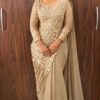 ST 1201 Chiku in Faux Georgette Zari Work & Embroidery Work Saree. Special Price ₹1899. Delivery 4-6 Working Days. Shop now. | Sarees, Bollywood Sarees, Creative Sarees, Designer Sarees, Embroidered Sarees, Ethnic Saree, Modern Digital sarees, Party Wear Sarees