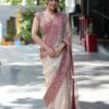 KD 631 Cream Cream Glass Organza Silk Saree Perfect for Wedding, Party, Holi, Haldi, Pooja – . Now at just ₹2099. Delivery 4-6 Working Days. Shop now. | Sarees, Bollywood Sarees, Creative Sarees, Designer Sarees, Embroidered Sarees, Ethnic Saree, Modern Digital sarees, Party Wear Sarees