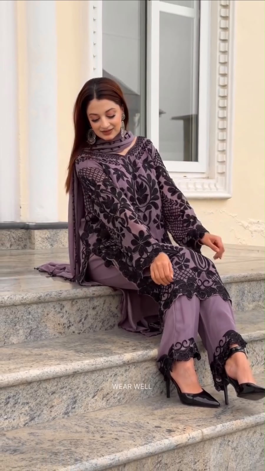 SRK 5364 Lavender Faux Georgette Salwar Suit erfect for Wedding, Party, Mehendi, Pongal, Reception – . Available at ₹2449 only. Delivery 4-6 Working Days | Jump Suits, Salwar suit, Casual Suits, Creative suits, Designer Suits, Palazzo Suits, Party Wear Suits, Patiala Suits, Straight Suits